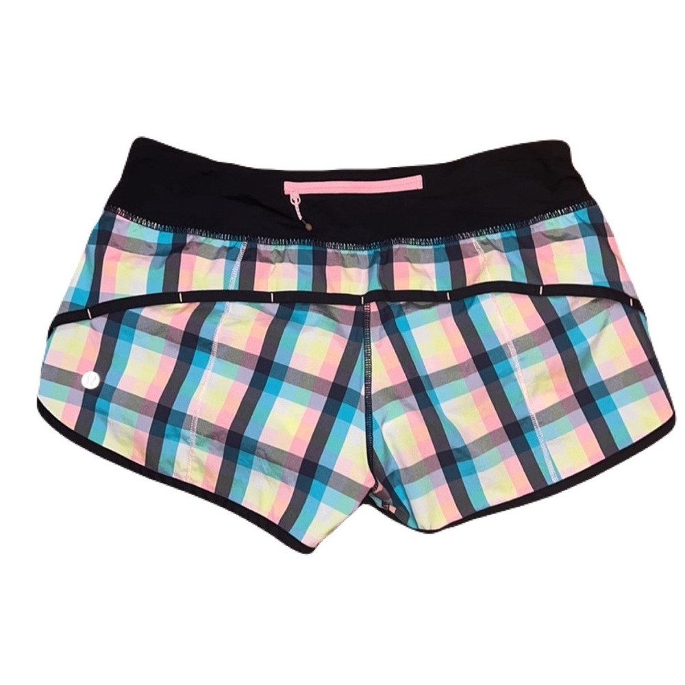 lululemon athletica Colorful Checkered Athletic Shorts